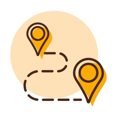 Yönlendirme simgesi. Navigasyon işareti. Seyahat ve turizm web sitesi ve uygulama tasarımı, logo, uygulama, UI için grafik sembolü