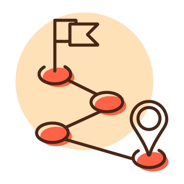 Yönlendirme simgesi. Navigasyon işareti. Seyahat ve turizm web sitesi ve uygulama tasarımı, logo, uygulama, UI için grafik sembolü