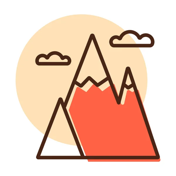 Ikona Vektoru Hor Znamení Přírody Grafický Symbol Pro Cestování Cestovní — Stockový vektor