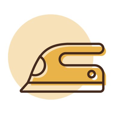 Buhar demiri düz vektör ikonu. Ev elektriği web sitesi ve uygulama tasarımı, logo, uygulama, UI için grafik sembolü