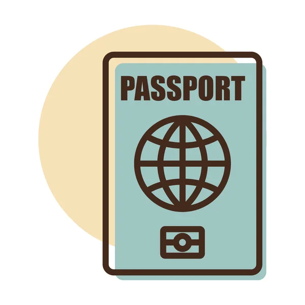Ikona Wektora Paszportu Symbol Identyfikacji Symbol Graficzny Strony Internetowej Podróży — Wektor stockowy