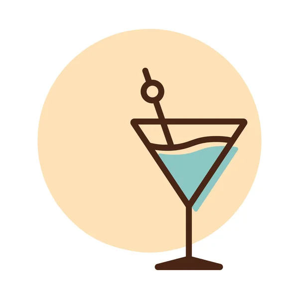 Kokteyl Içeceği Cam Ikon Vektörü Bar Kafe Web Sitesi Uygulama — Stok Vektör