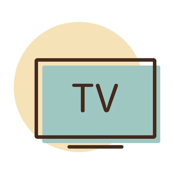 Έξυπνη Τηλεόραση Επίπεδη Διάνυσμα Εικονίδιο Σύμβολο Γραφήματος Για Οικιακό Ηλεκτρικό — Διανυσματικό Αρχείο