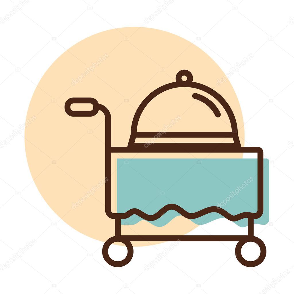 Hotel room service vector icon. Graph symbol for travel and tourism web site and apps design, logo, app, UI