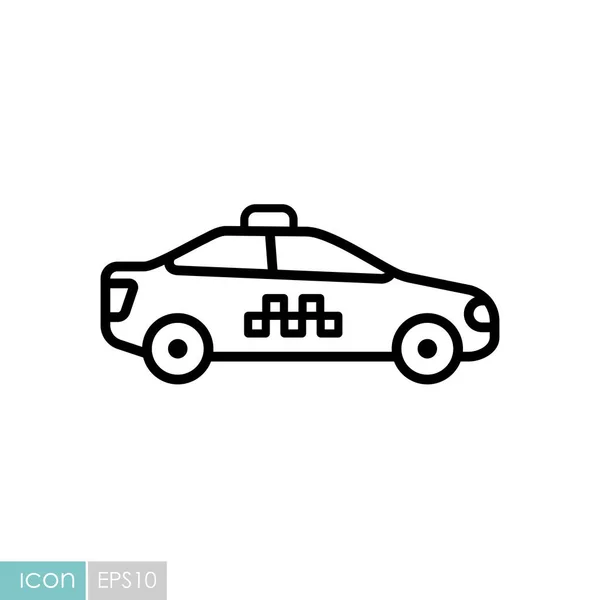Taxi Coche Icono Vector Plano Símbolo Gráfico Para Viajes Turismo — Archivo Imágenes Vectoriales