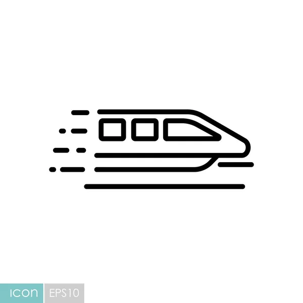 Icône Vectorielle Plate Train Moderne Vitesse Monorail Symbole Graphique Pour — Image vectorielle