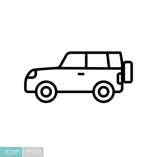 Suv Coche Icono Vector Plano Símbolo Gráfico Para Viajes Turismo — Archivo Imágenes Vectoriales