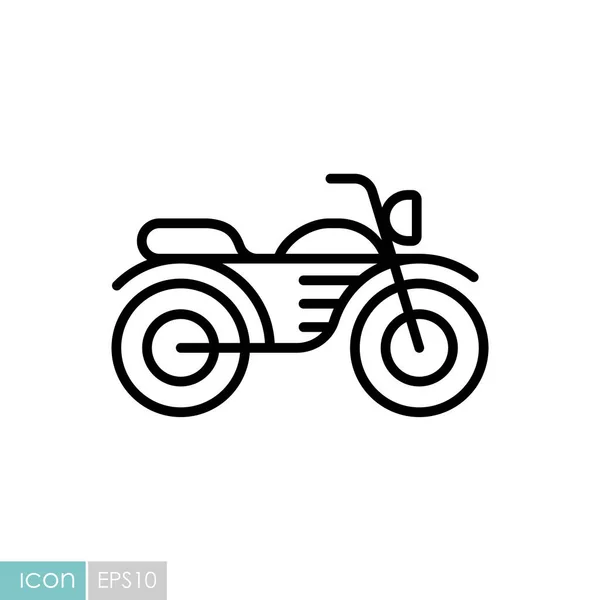 Icône Vectorielle Plate Moto Symbole Graphique Pour Voyage Tourisme Conception — Image vectorielle