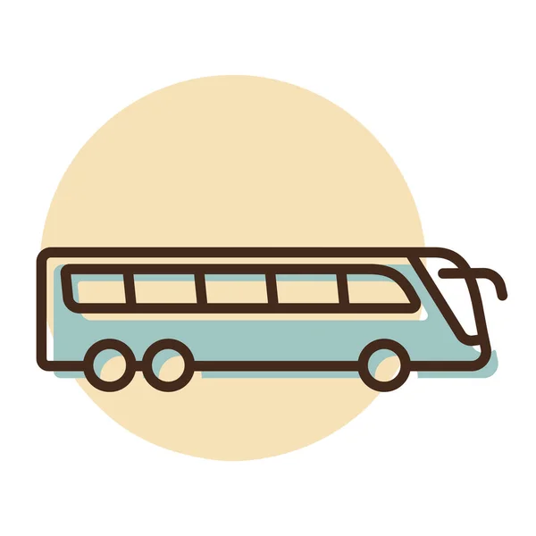 Travel Bus Flat Vector Icon Graph Symbol Travel Tourism Web — Stock Vector