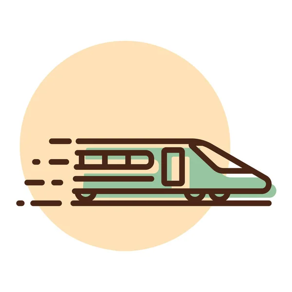 高速旅客列車フラットベクトルアイコン 旅行や観光のウェブサイトやアプリのデザイン アプリ Uiのためのグラフシンボル — ストックベクタ