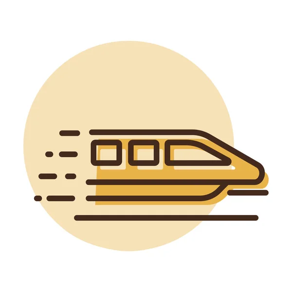 モノレール速度現代列車フラットベクトルアイコン 旅行や観光のウェブサイトやアプリのデザイン アプリ Uiのためのグラフシンボル — ストックベクタ