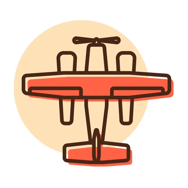 양서류 비행기 아이콘 사이트 디자인 그래프 — 스톡 벡터