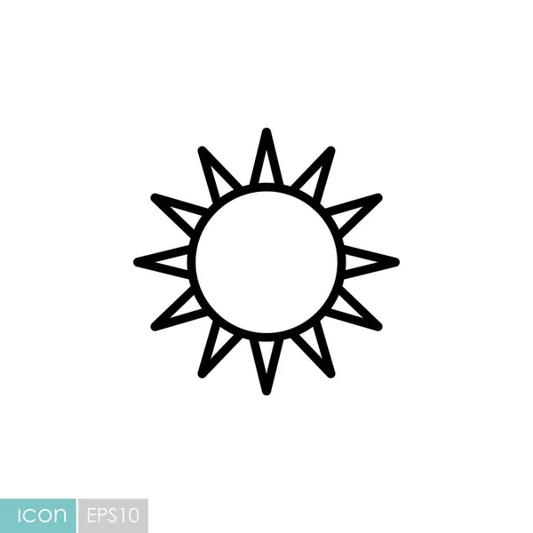 Sonnenvektorsymbol Wetterzeichen Grafik Symbol Für Reise Und Tourismus Website Und — Stockvektor