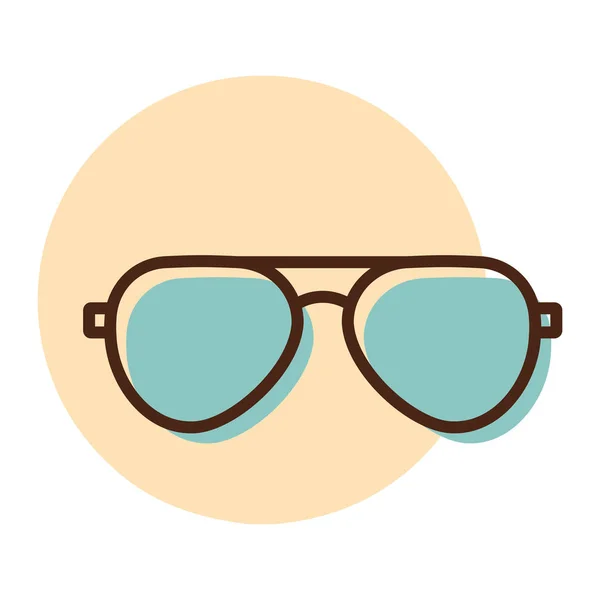 Płaska Ikona Okularów Przeciwsłonecznych Letni Znak Symbol Graficzny Strony Internetowej — Wektor stockowy