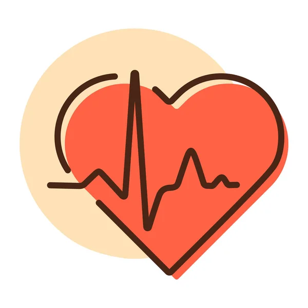 Cardiogramme Cardiaque Icône Vectorielle Rythme Cardiaque Signe Médical Soutien Médical — Image vectorielle