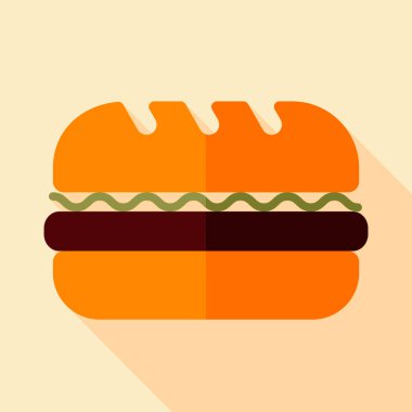 Metro Sandviçi vektör simgesi. Fast food burcu. Yemek pişirme web sitesi ve uygulama tasarımı, logo, uygulama, UI için grafik sembolü