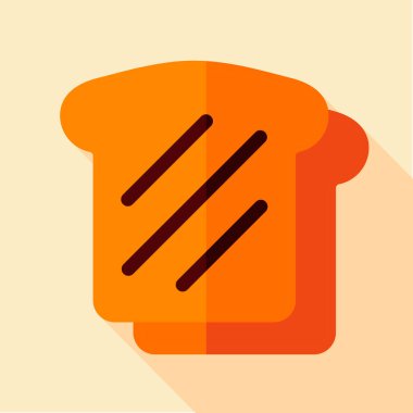 Ekmek, tost vektörü simgesi. Fast food burcu. Yemek pişirme web sitesi ve uygulama tasarımı, logo, uygulama, UI için grafik sembolü