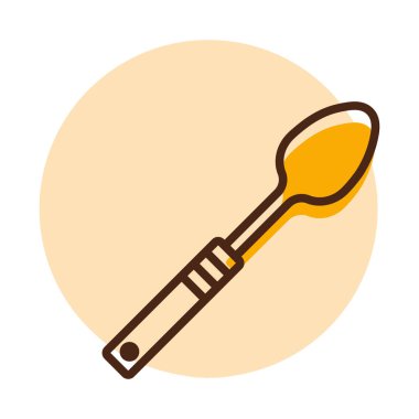 Büyük kaşık vektör simgesi. Mutfak aletleri. Yemek pişirme web sitesi tasarımı, logo, uygulama, UI için grafik sembolü