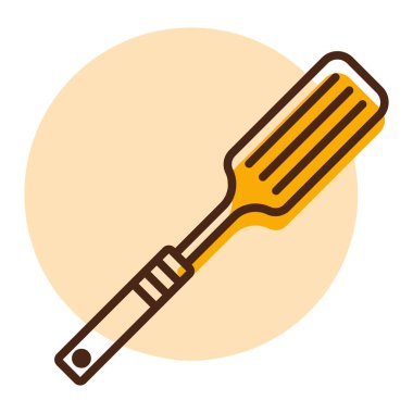 Mutfak spatula vektör ikonu. Mutfak aletleri. Yemek pişirme web sitesi tasarımı, logo, uygulama, UI için grafik sembolü