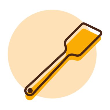 Mutfak ahşap spatula vektör ikonu. Mutfak aletleri. Yemek pişirme web sitesi tasarımı, logo, uygulama, UI için grafik sembolü
