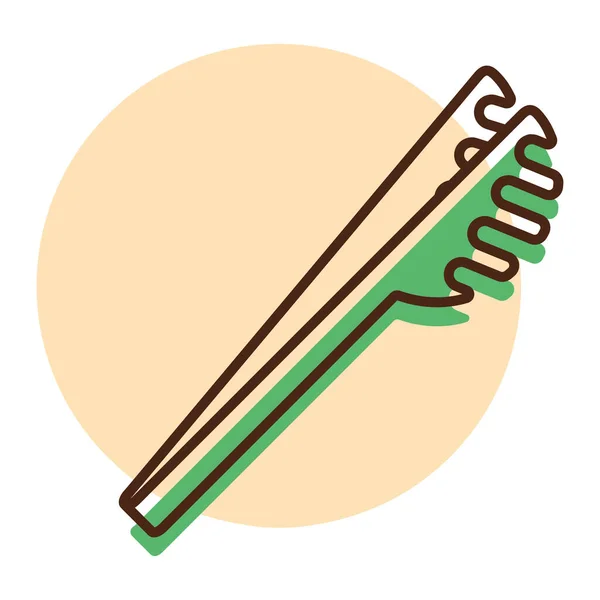 Spaghetti Tongs Vector Icon Kitchen Appliances Graph Symbol Cooking Web — Stock Vector
