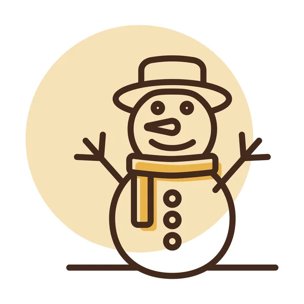 Christmas Snowman Vector Icon Winter Sign Graph Symbol Travel Tourism — Stock Vector
