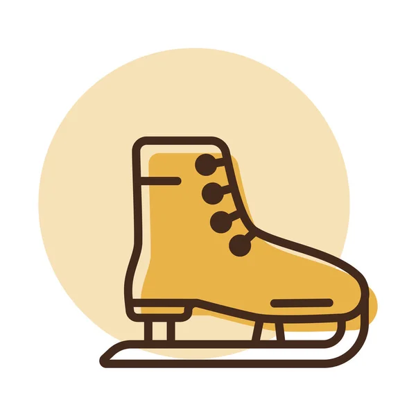 Chaussures Patinage Icône Vectorielle Panneau Hiver Symbole Graphique Pour Voyage — Image vectorielle