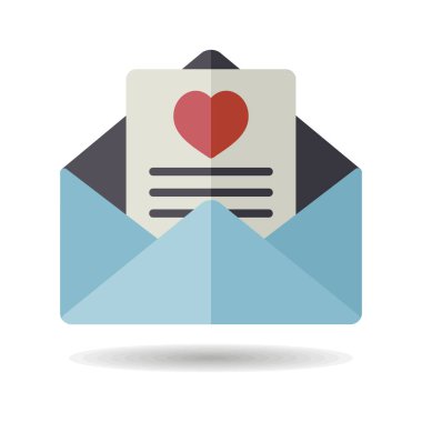 Sevgililer günü kartı zarf simgesi. Kalp işareti, aşk, tatlı, düğün olay için sembol arka plan duvar kağıdı