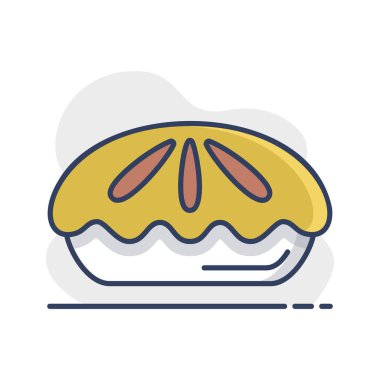 Lezzetli bir çilekli turtanın basit bir simgesi. Temiz, modern, düz bir tasarım tasarladı. Fırın menüleri, gıda uygulamaları ve web siteleri için ideal.