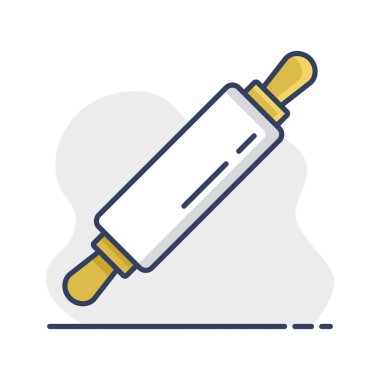 A simple icon of a classic rolling pin. Designed in a clean, modern, flat outline style. Ideal for baking blogs, recipe apps, and kitchen supply websites.