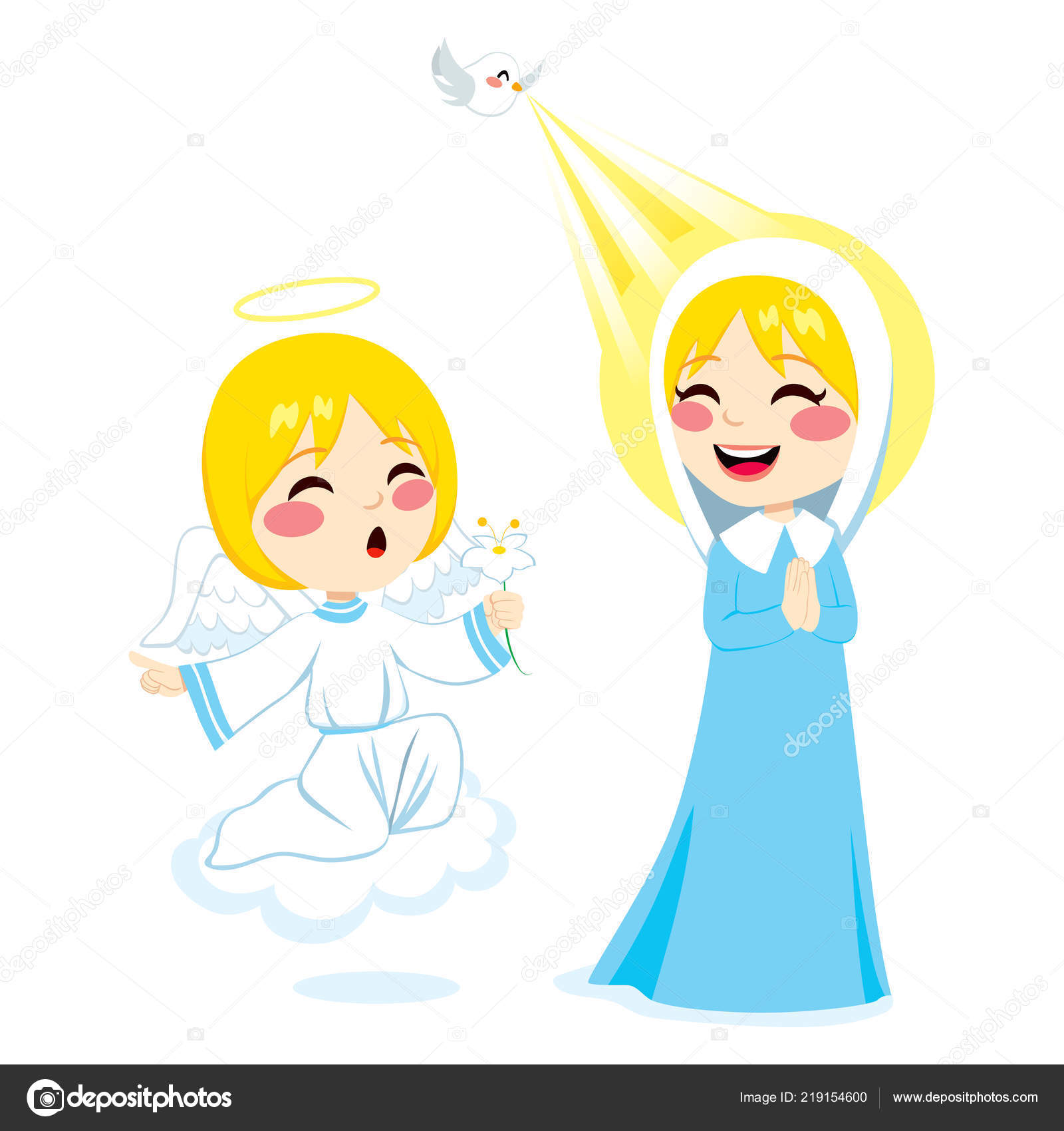 Pequeño Ángel Gabriel Anunciando Nacimiento Jesús Virgen María Sosteniendo Una vector, gráfico vectorial © Kakigori imagen #219154600 Pequeño Ángel Gabriel Anunciando Nacimiento Jesús Virgen María Sosteniendo Una vector, gráfico vectorial © Kakigori imagen #219154600