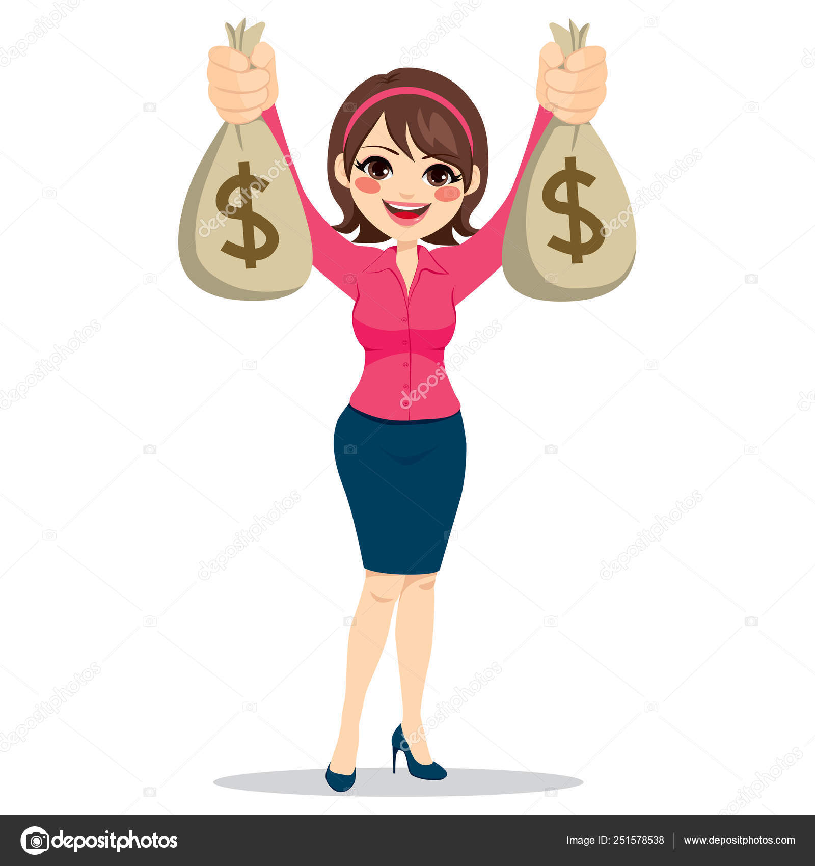 Money bag girl sales