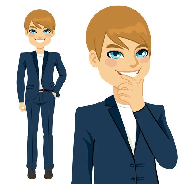 Young Casual Businessman — Stock Vector
