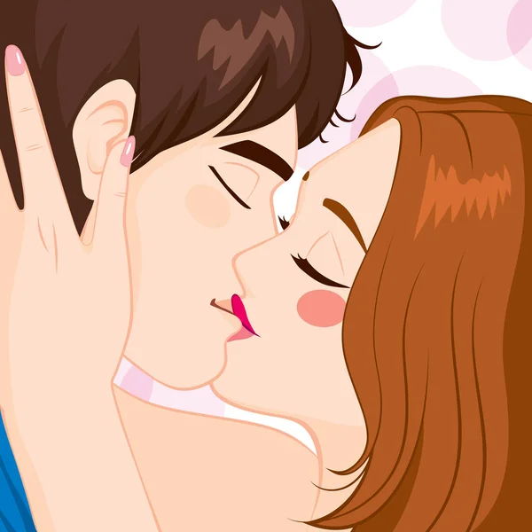 Dulce beso apasionado — Vector de stock