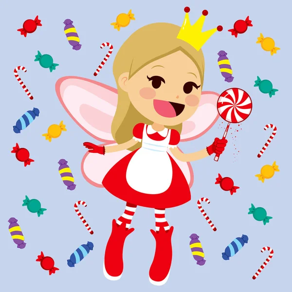 Schattig Candy Fairy — Stockvector