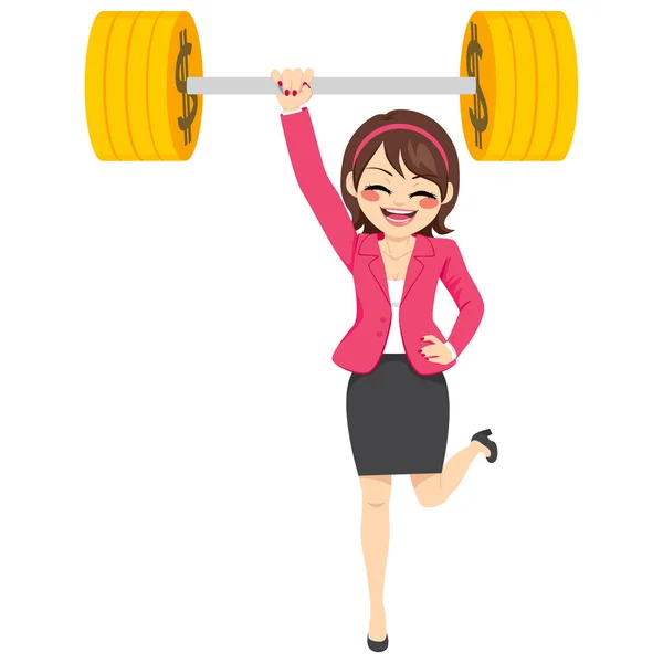 Fuerte poderosa mujer de negocios — Vector de stock