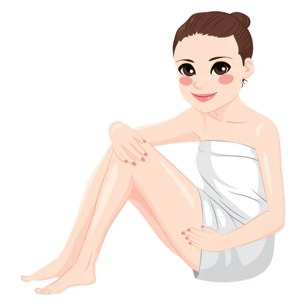 Perfecto cuerpo piel mujer — Vector de stock