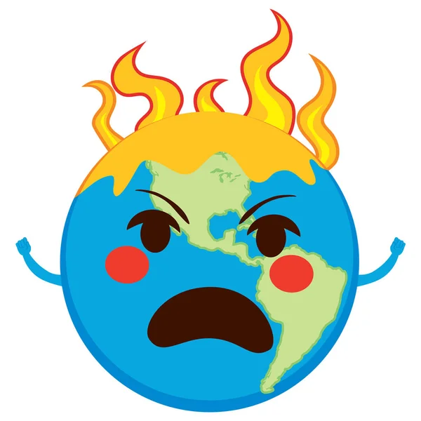 Global Warming Character — Stock Vector