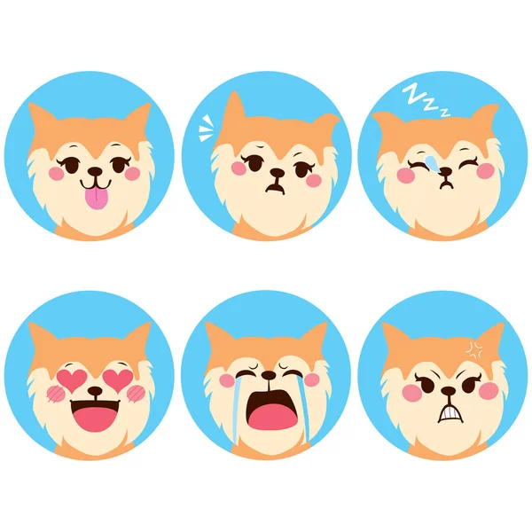 Dog Expressions — Stock Vector