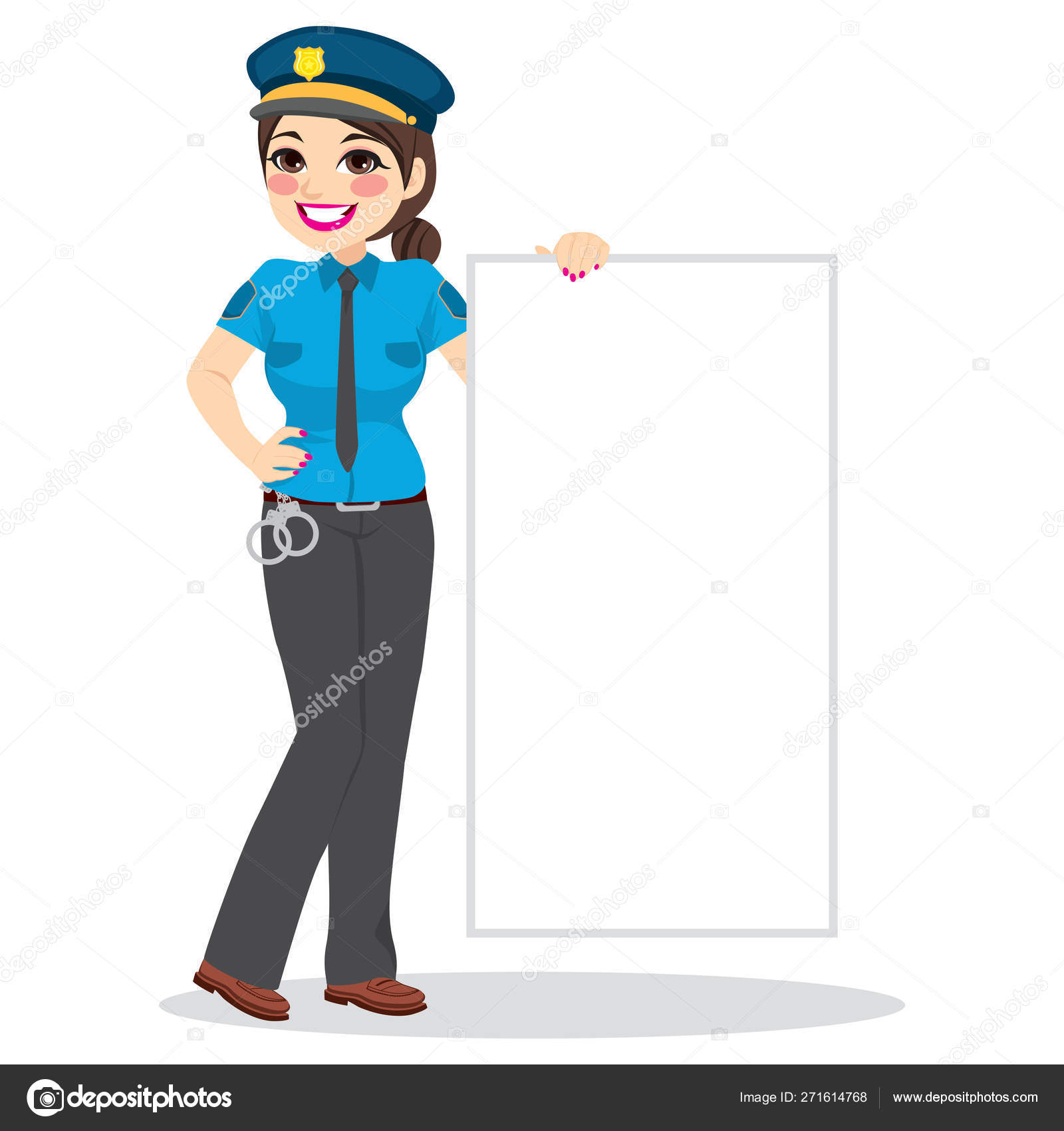 Женщина полицейский рисунок