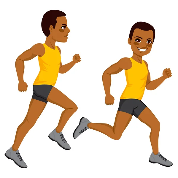 Běžec atletického muže — Stockový vektor