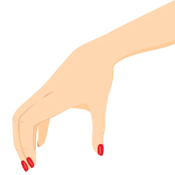 Sostener la mano femenina — Vector de stock