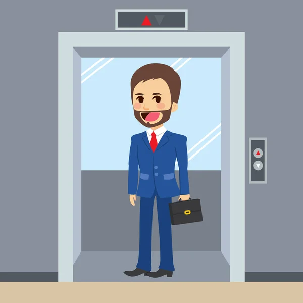 Elevator Businessman — Stock Vector