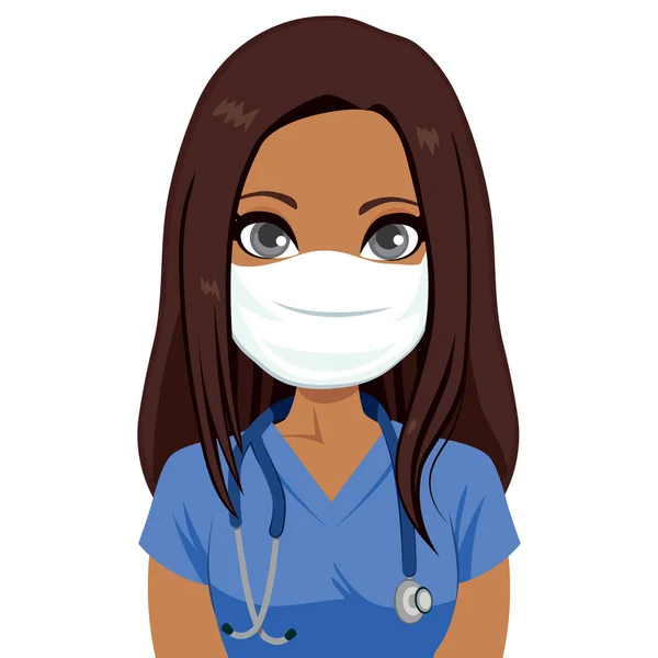 Жіноча медсестра маска — стоковий вектор