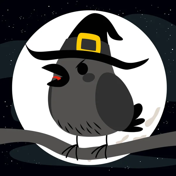 Хэллоуинский ворон — стоковый вектор