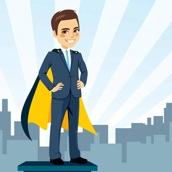 Businessman Super Hero — Stock Vector