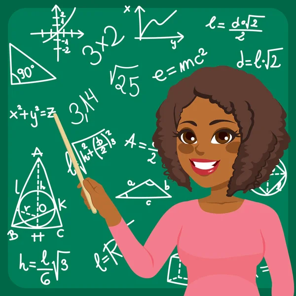 Γυναίκα που διδάσκει μαθηματικά — Διανυσματικό Αρχείο