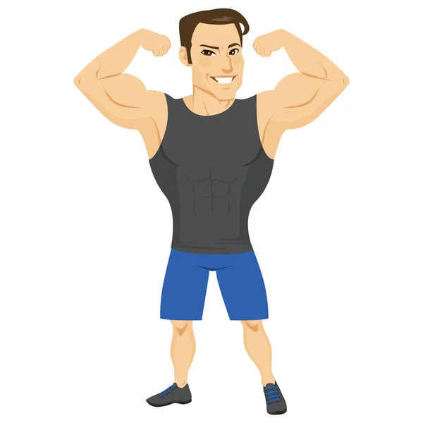 Fitness gespierde man — Stockvector