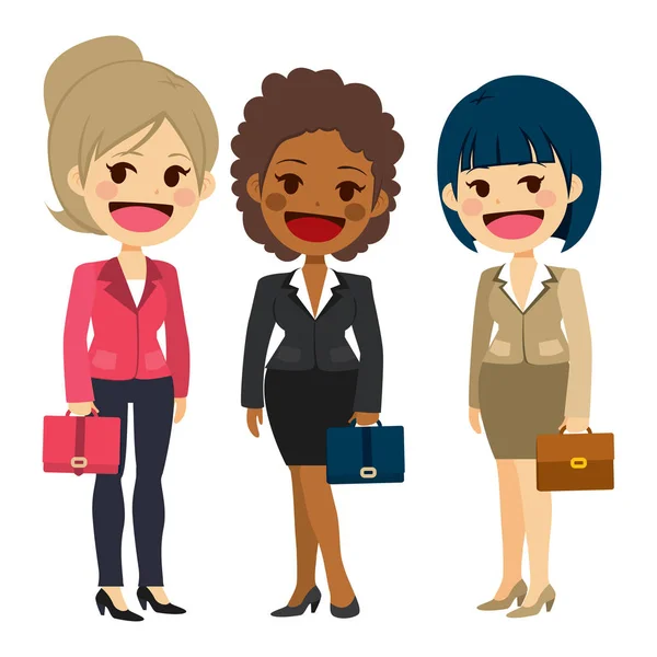 Linda mujer de negocios de pie — Vector de stock