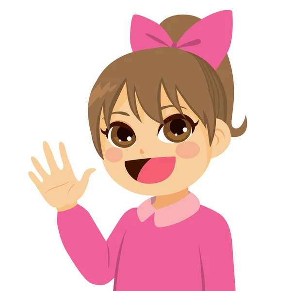 Mano concepto chica — Vector de stock